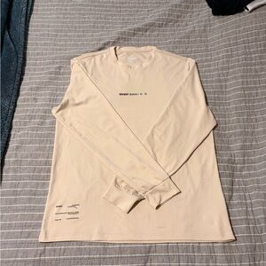 Bandit Running Microbes Long Sleeve Performance Tee Unisex Size Medium Champagne